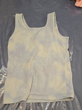 Old Navy Light Blue & Cream Tie-Dye Tank